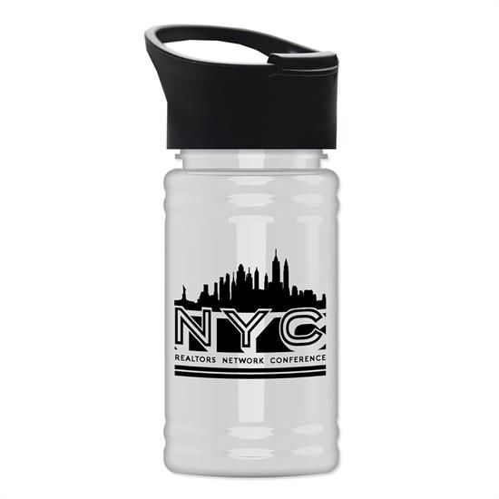 RP16P - UpCycle - Mini 16 oz. rPet Sports Bottle With Pop-Up Sip Lid